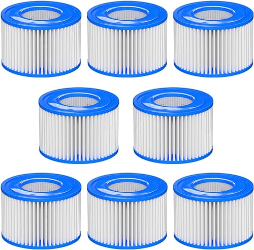 FOSUN Filter VI für Pool 8 Stück Filterkartuschen VI für Bestway Miami Monaco Lay-Z-Spa Vegas Palm Springs Flowclear Pool Filter Ersetzt die Originalkartusche 58323
