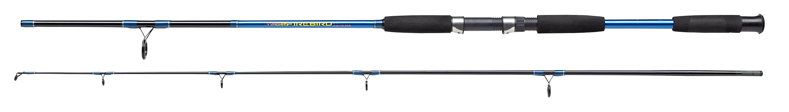 Shakespeare Firebird Spinning Rod - Lightweight Carbon Construction, Modern EVA Handles, Cushioned DPS Reel Seat, Titanium Oxide Insert Guides, Ideal for Freshwater & Saltwater Fishing 8ft 15-60g