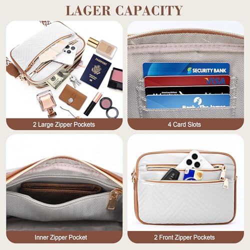 Image of printe Small Crossbody Bags for Women, Vegan Leather Trendy Purses for Women, Travel Handbags with Adjustable Shoulder Strap
