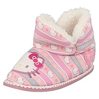 Character Girls Hello Kitty Bootie Slippers - Pink Textile - UK Size 2 - EU Size 34 - US Size 3