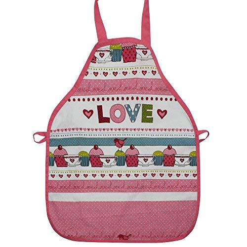 Tablier d'enfants Wildcollect Petit Gâteau pour éviter les taches de peinture rose
