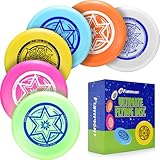 Furypiont Ultimate Flying Disc 175g,Adult Sport Disc Set for Competitive and Pro Players,Includes 1 Glow in The Dark Ultimate Disc for Beach Pool Game, Camping and Backyard (6 Color Set)