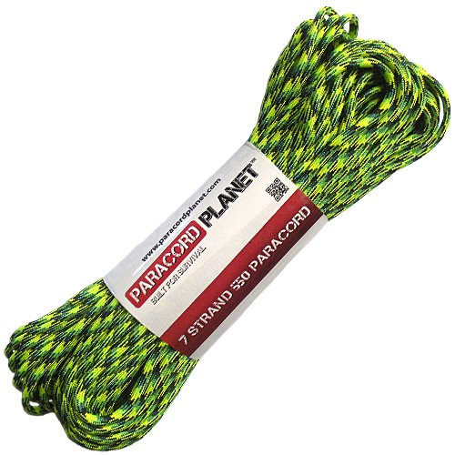 Paracord Planet 550lb Paracord – 7 Strand Type III Tactical Parachute Cord for Hiking and Camping