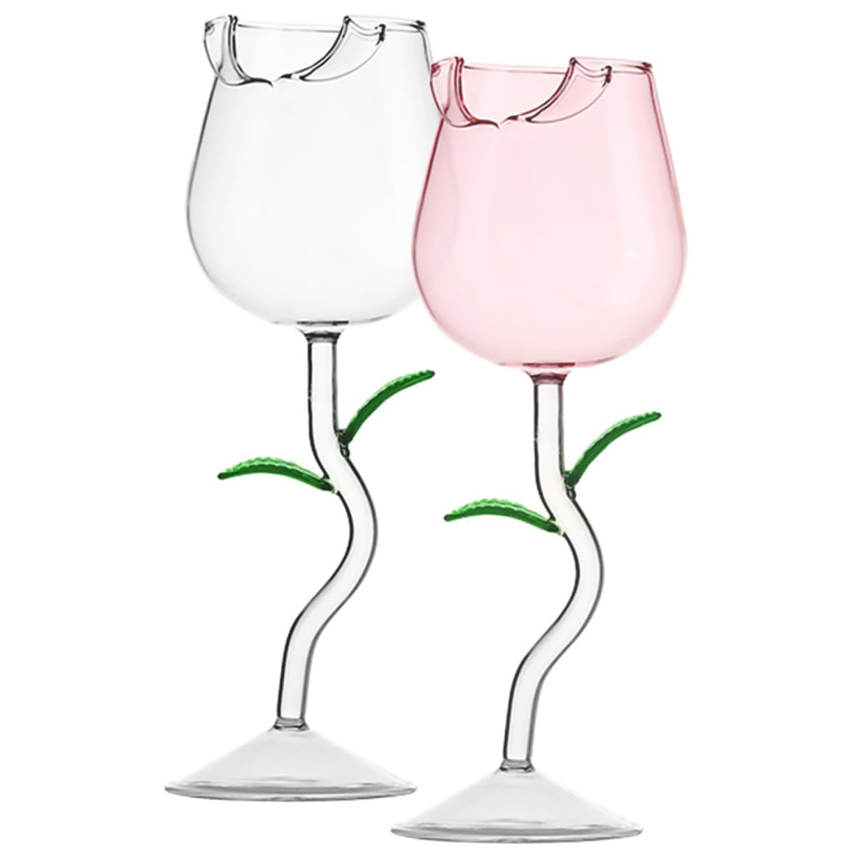 Verres à cocktail Baluue en verre de 150 ml au motif rose élégant pour mariages