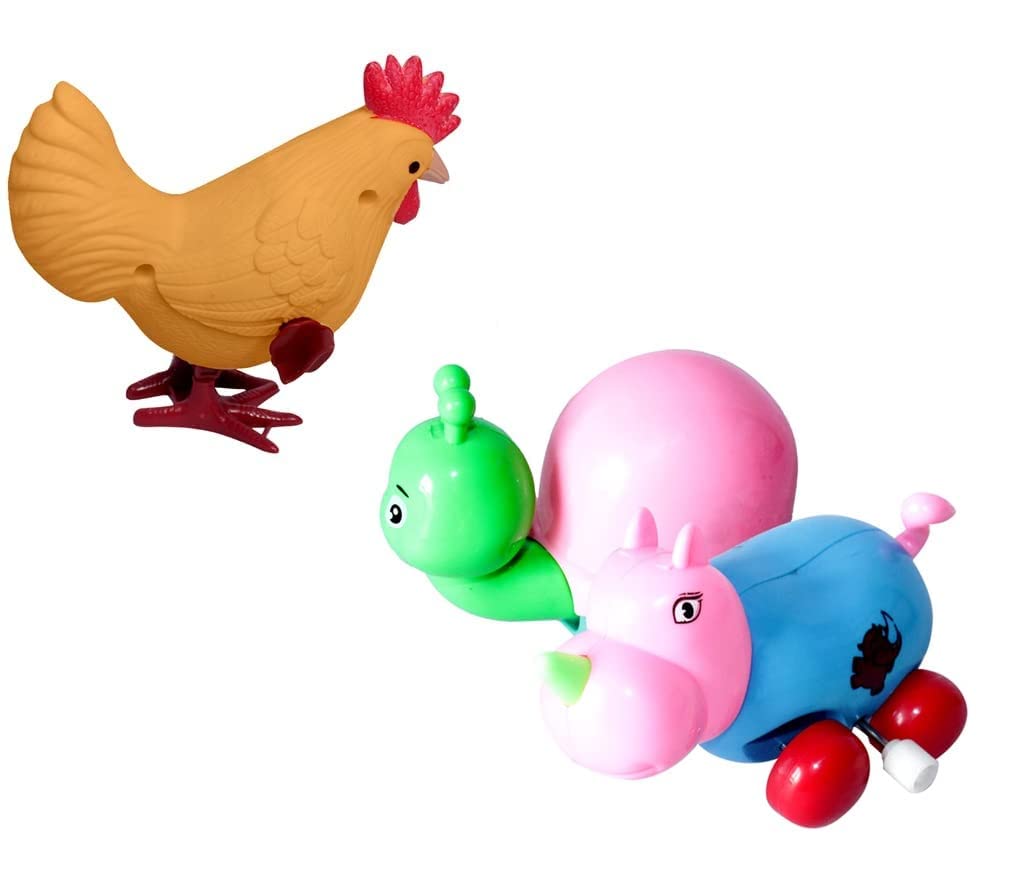 Ekan Wind Up Cute Funny Toy & Winding Up Walking 2 Pc Toy for Kids, Toddlers, Baby, Child