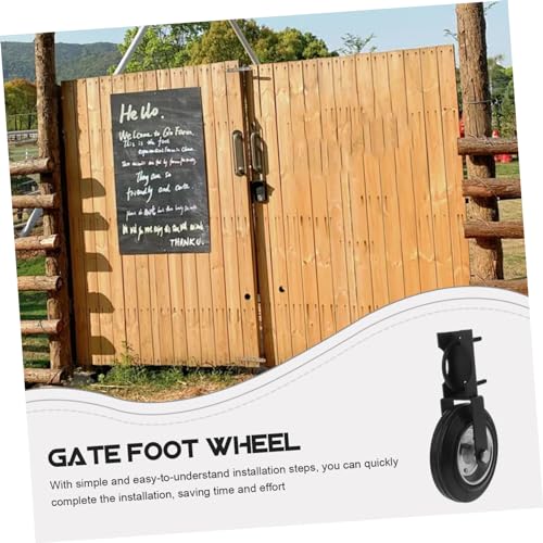 Roue de support pour portails avec roulette de porte métallique stable - 7
