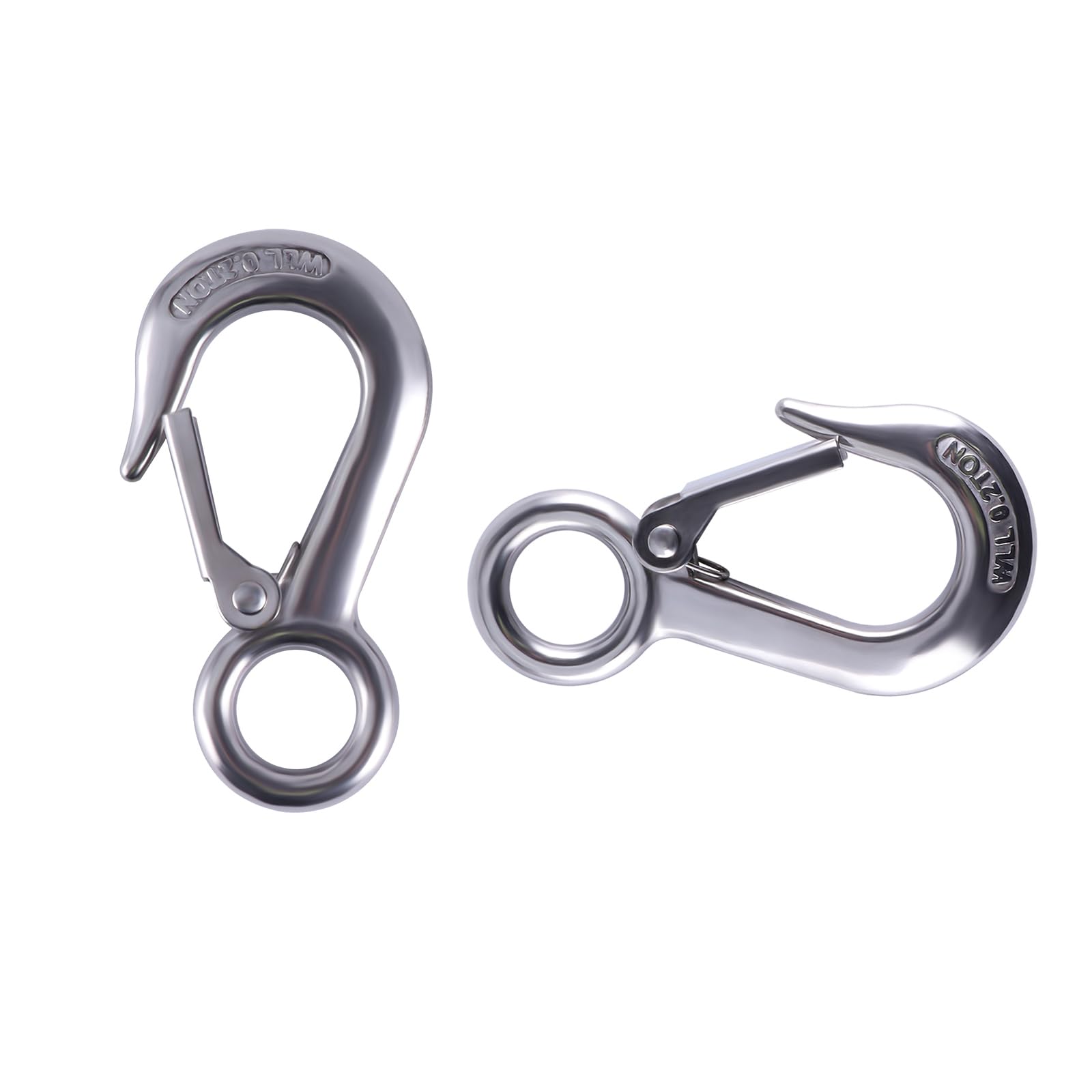 AOMIKITSTU Lifting Hooks 2pcs, Winch Hook, Lifting Clips, Stainless Steel Hook, Trailer Hooks, Rope Hook, Heavy Duty Winch Hook for Lifting Heavy