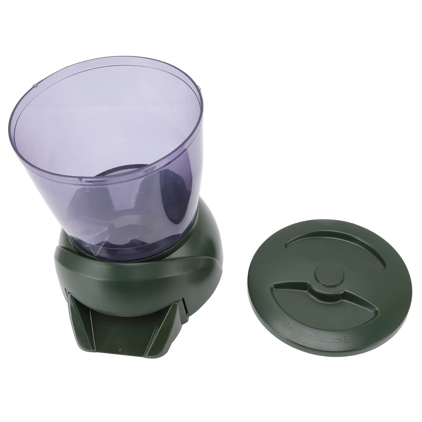 Mangiatoia Automatica per Pesci da 4,25 Litri, Display LCD, Dispenser Automatico di Mangime per Pesci da Laghetto Alimentato a Batteria, Distributore Automatico di Mangime per Pesci per Acquario in Va