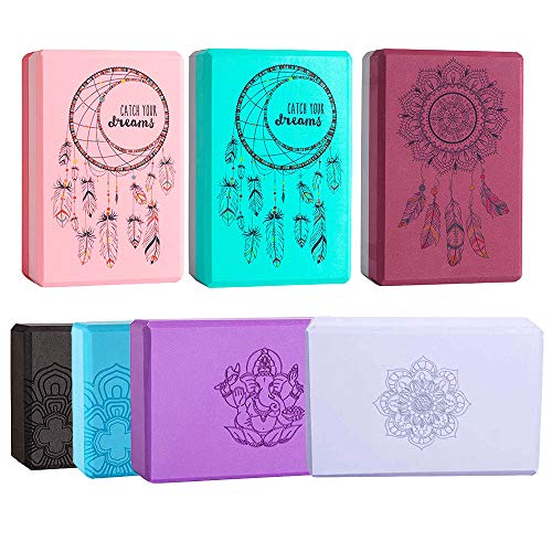 Fatapaese 2pcs Yoga Blocks for Home Gym Workout, Stretching, Exercise - Support Poses and Provides S Fatapaese 2pcs Yoga Blocks for Home Gym Workout, Stretching, Exercise - Support Poses and Provides S