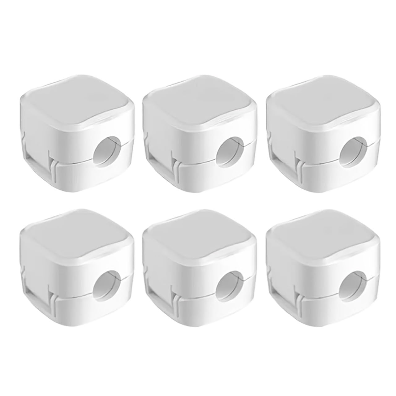 Shungong 6Pcs White Magnetic Cord Organizer Holder - 6Pcs Desktop Cable Clip For Efficient Cable Management In Kitchen & Office(6Pcs White)