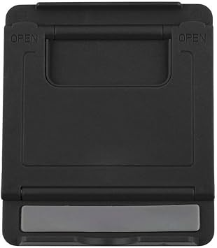 Coverzone Univarsal Tabletop Tablet Stand can be adjusted at 5 different angles. Phone and Tablet Stand Fold Stand (Black), which can take side or flat positions.