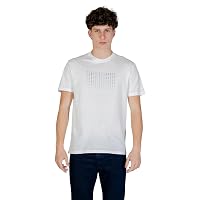 Armani Exchange Plain 3D Printed Front Logo T-Shirt, Bianco Sporco