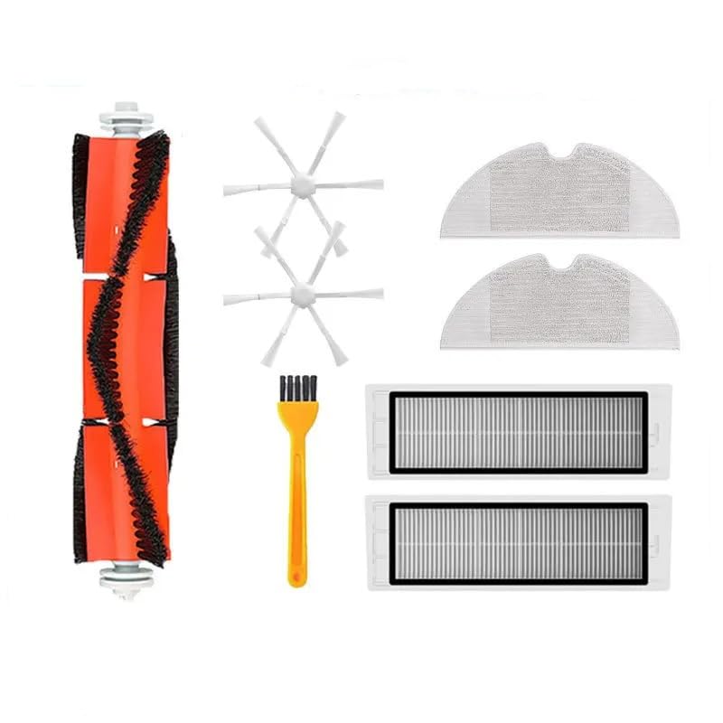 INF Set de Accesorios de 8 Piezas para Xiaomi Mi Robot Vacuum Mop 2 STYTJ03ZHM, 1 x Cepillo Principal, 2 x cepillos Laterales, 2 x filtros, 1 x Cepillo de Limpieza, 2 x fregona