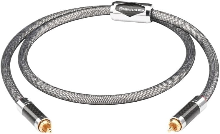 HiFi Digital Coaxial Audio Cable OCC Silver Plated 75ohm R/CA to R/CA Subwoofer TV Audio Cable(0.75m)