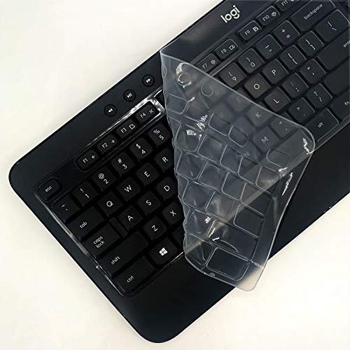 Transparent Clear Silicone Keyboard Cover Protectors Film for Logitech MK540 K540 MK545 K545