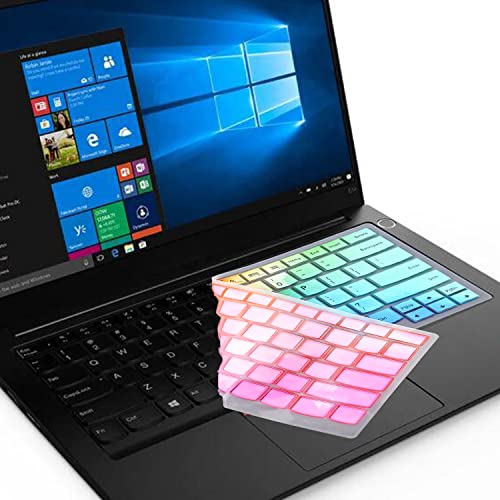 Image of Keyboard Cover for 14 inch Lenovo Thinkpad T14 Gen 2 /1, E14 Gen 4 /3 /2, T14s Gen 2 /1, L14 Gen 3 /2, Thinkpad T495 T490 T480S T480 T470, ThinkPad P14s, X1 Carbon 8th /7th /6th, X1 Extreme Gen 3 /2-Colorful