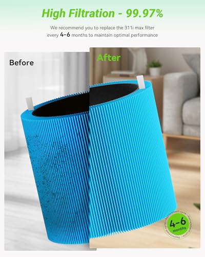 Image of 2 Pack Blue Pure 311i Max AllergenBlock Filter Compatible with Blue Pure 311i Max, Activated Carbon Filters