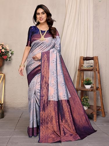 Image of Avantika Fashion Women's Kanjivaram Style Soft Silk Banarasi Sarees With Blouse Piece For Women
