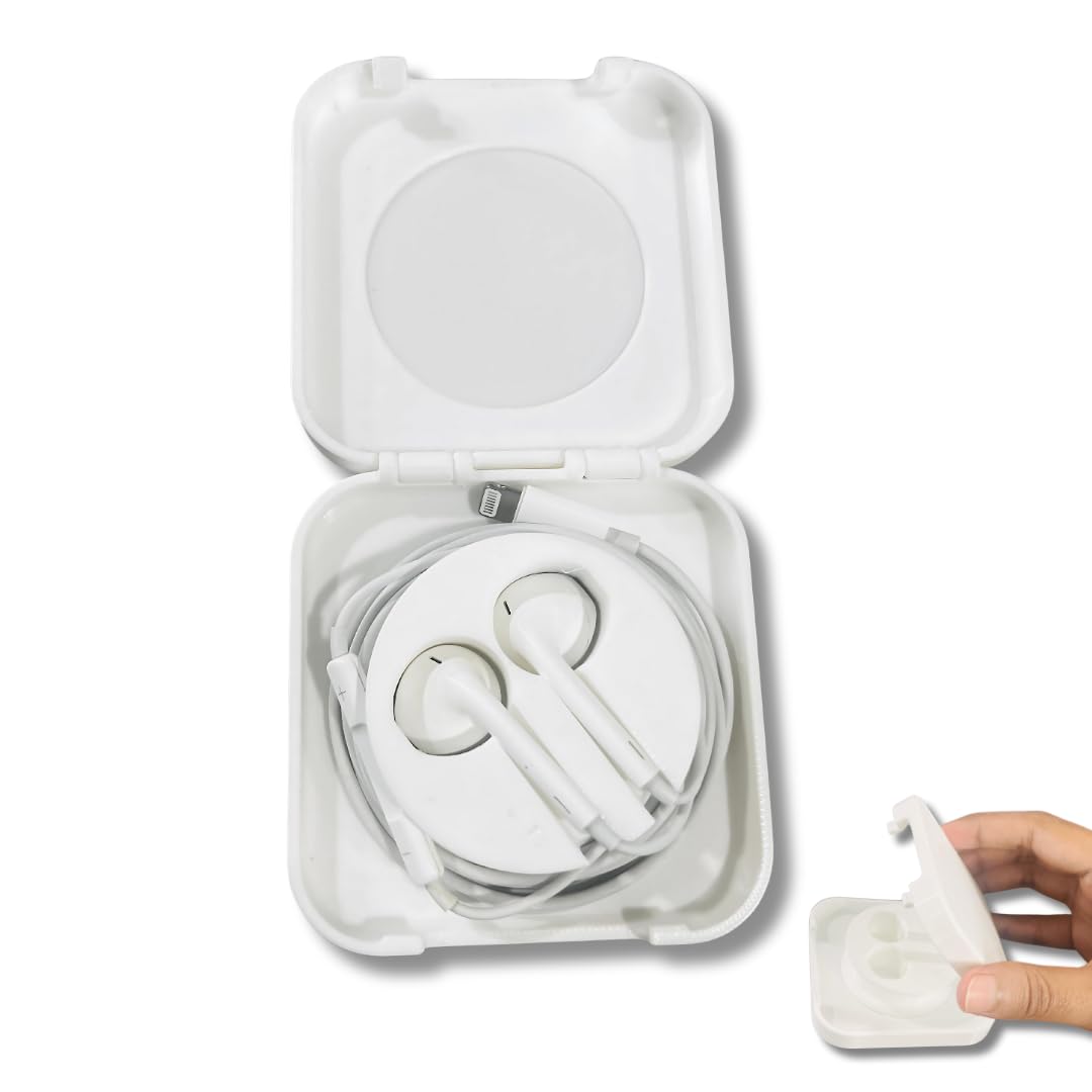 Crysendo Earphone Winder Case Compatible with APL Wired Earphones I Compact, Durable, Tangle-Free Cable Organizer Case for Wired Earphones | Portable & Lightweight Winder(White)-image-15