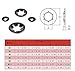Guard4U 280Pcs 7-Size Metric Internal Tooth Starlock Washers Assortment Kit, Push On Speed Clips Fasteners Assortment Kit,Quick Speed Locking Washers,M3 M4 M5 M6 M8 M10 M12