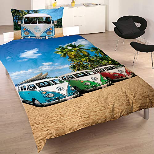 Housse de couette VW Volkswagen en coton pour l'aménagement de votre van de camping - 4