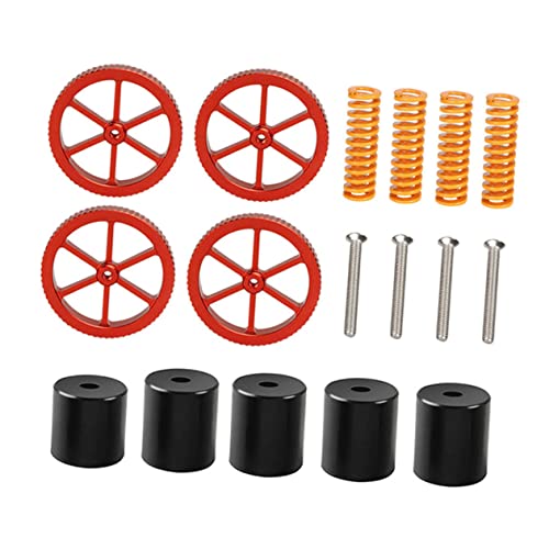 3d Printer Leveling Column Set with Nuts and Springs, Yellow