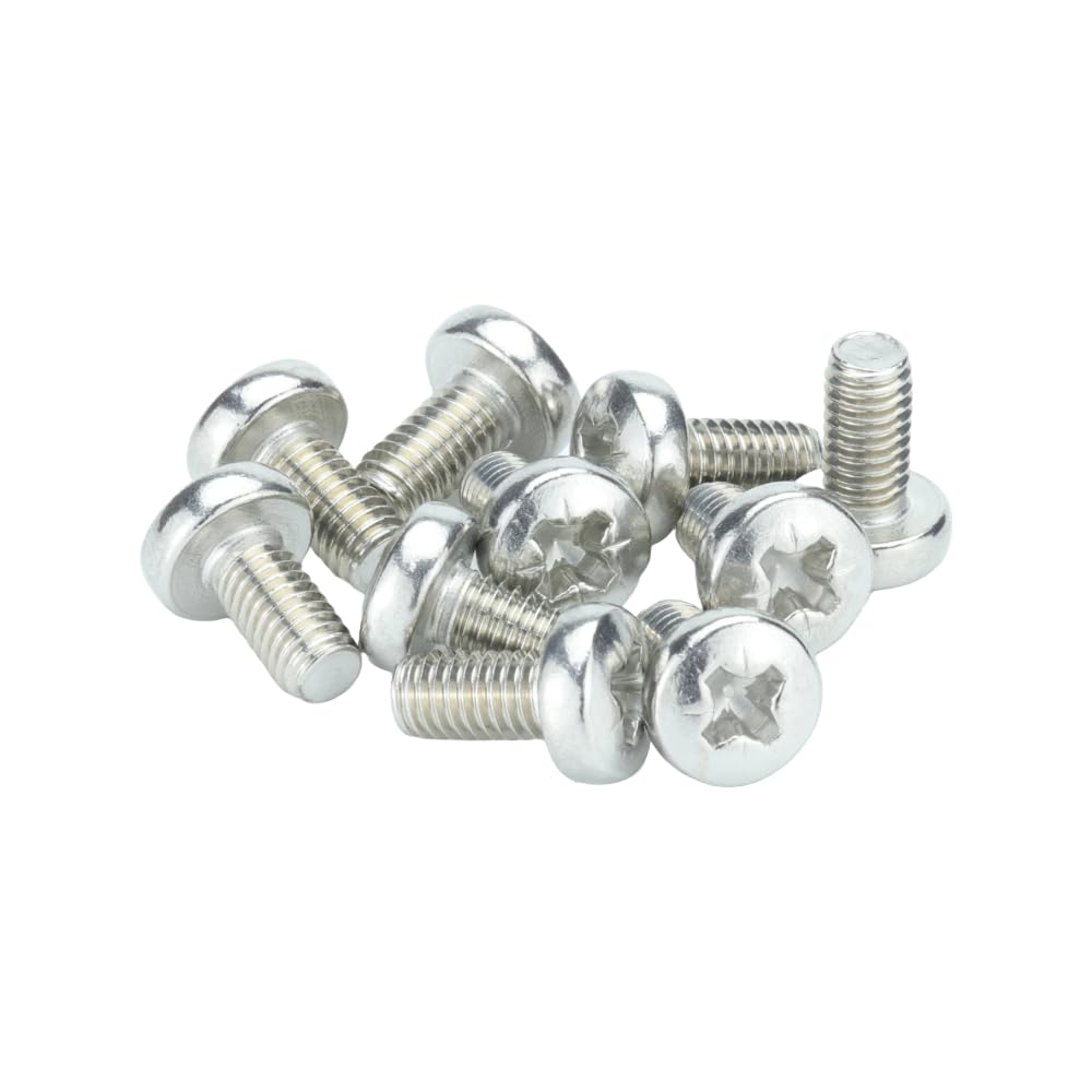M5 (5mm x 12mm) Pozi Pan Head Machine Screws - A2 Grade Stainless Steel (Pack of 20)