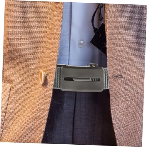 Automatic Buckle Belt for Men Ratchet Nylon No Holes Fashion Forward Grey2