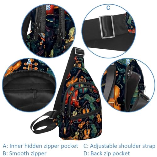 Mochila cruzada riñonera con correa ajustable para senderismo y deporte 2
