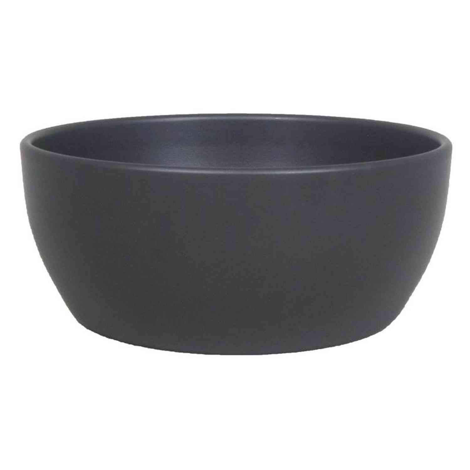 INNA-Glas Ceramic plant bowl, Ø24,5cm, 9,5cm, anthracite, matt