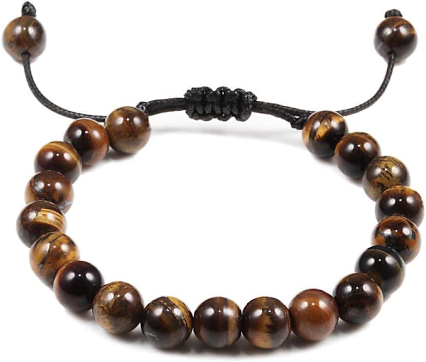 Bracelet oeil de tigre perles de reiki pour hommes et femmes