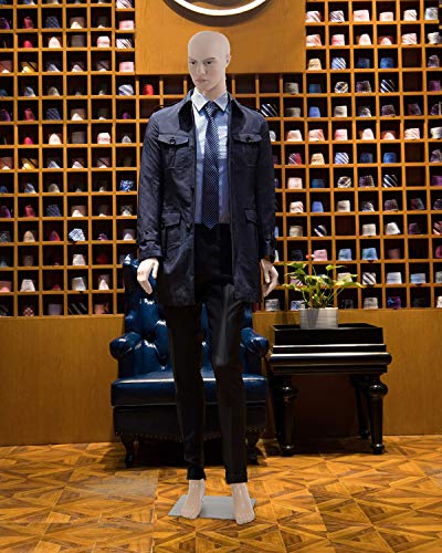 Full Body Mannequin Male Dress Form Adjustable Dress Model Sewing Manikin 73 Inch Mannequin Stand Realistic Mannequin Display Clothing Form Metal Base Showcase Mannequin