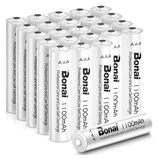 BONAI Laddningsbara Batterier AAA 1100mAh 1,2 V Hög Kapacitet Förladdning Ni-MH AAA Batterier Laddningsbara, 24 Stycken