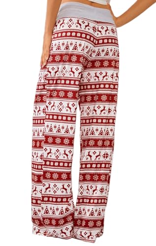 Image of Women Pajama Pants Comfy Lounge Wide Leg Casual Stretch Palazzo Drawstring Pj Bottoms Pants S-3XL