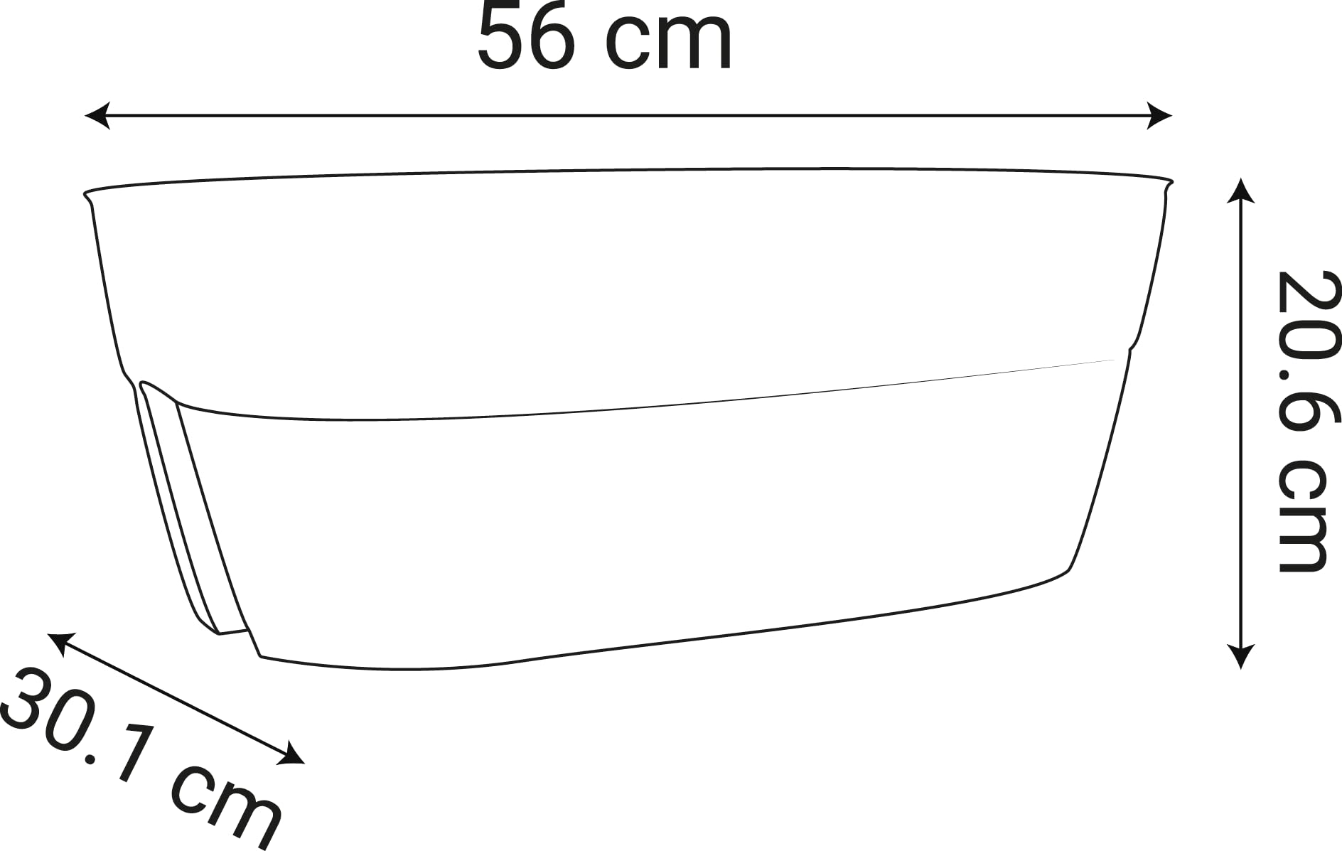 EDA Pflanzgefäß, anthrazitgrau, Standard
