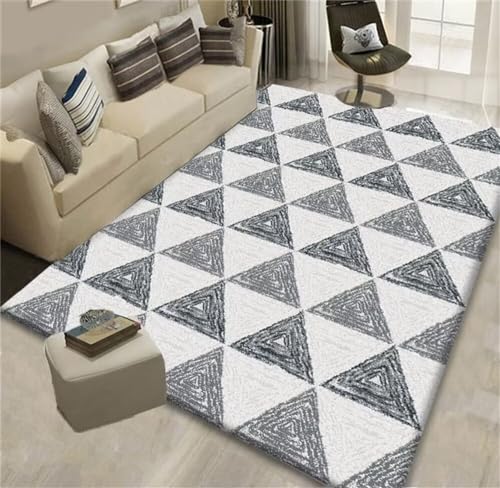 Petit tapis d'intérieur design géométrique antidérapant salon - 2