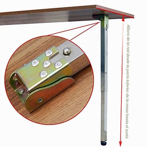 Pata extensible de mesa de acero inoxidable plegable push-pull de 50cm 5