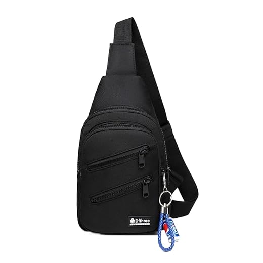 SUFUZEGA Sling Bag for Women Men Small Shoulder Bag Korean Crossbody Bag Travel Casual Chest Bags Purse (Black)