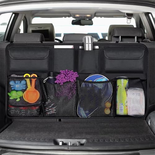 Organizador de maletero Porsche Panamera 2009-2026 plegable en tejido Oxford negro 5