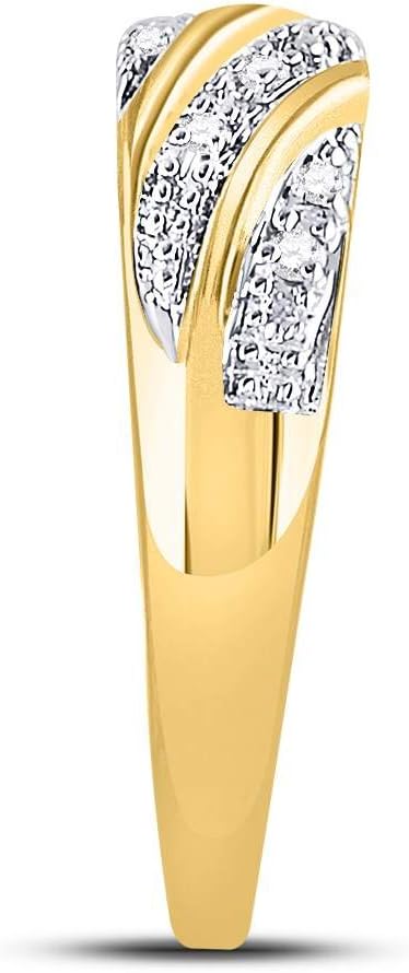 10k Yellow Gold Diamond Cluster Mens And Ladies Couple His & Hers Trio 3 Three Ring Bridal Matching Engagement Wedding Ring Band Set (0.30 cttw.) - Please use drop down menu to select your desired ring sizes