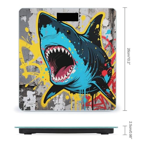Báscula Digital de Baño con Vidrio Templado y Pantalla LED miniatura 2