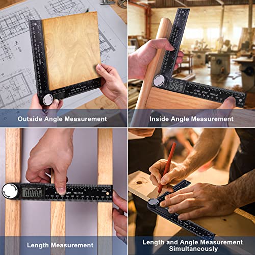 Digitaler Winkelmesser, Digitaler Neigungsmesser, Winkelmesser, Winkelmesswerkzeug, Winkellineal mit LCD-Display für die Reparatur von Holzbearbeitungskonstruktionen.