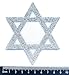 Bling Star of David Rhinestones Decal, Sparkling Bedazzled Jewish Israel Symbol Waterproof Crystal Anti-Scratch Sticker 4'' Height