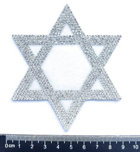 Image of Bling Star of David Rhinestones Decal, Sparkling Bedazzled Jewish Israel Symbol Waterproof Crystal Anti-Scratch Sticker 4'' Height