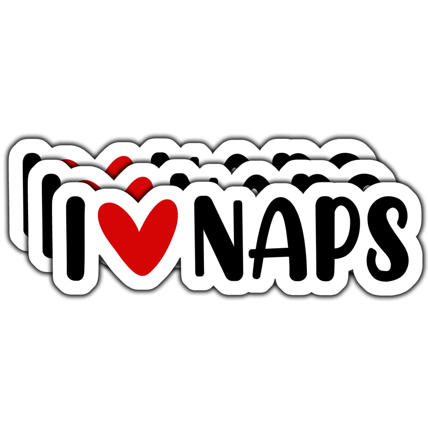 Photo 1 of (3Pcs) I Love Naps Sticker Funny Quote Sarcastic Decals Waterproof Vinyl Stickers for Books Laptops Phone Water Bottles Tumbler Cup Kindle 3 Inch