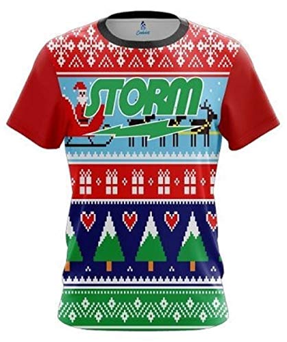 CoolWick Storm Dirty Santa Red Bowling Jersey (XL)