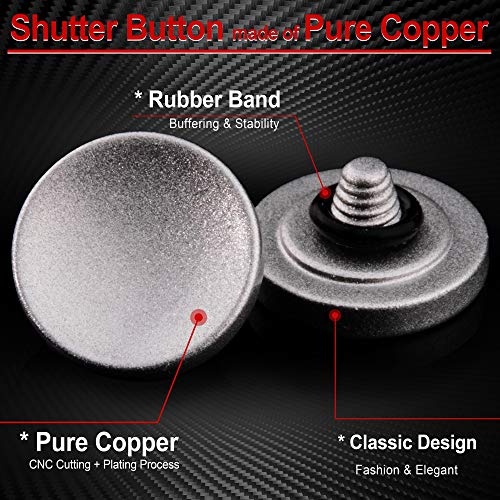 Soft Shutter Release Button (2 Pack/Silver) High-End Concave Camera Shutter Button #TOP4