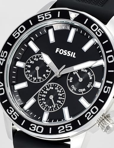 Image of Fossil Bannon Multifunction Black Silicone Watch