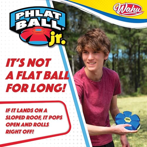 Wahu - PHLAT BALL Junior - Blau - Mini Faltbare Wurfscheibe - Outdoor-Spiele für Kinder ab 5 Jahren - Innovative Ball 10,2cm, Frisbee 15,2cm - Outdoor-Spiele für 2+ Spieler - Mini-Reiseversion