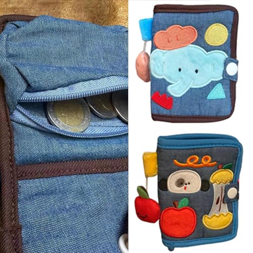 Small Wallet for Girl Kids Canvas Coin Bag Fashion Short Purse Lovely Cartoon Elephant2
